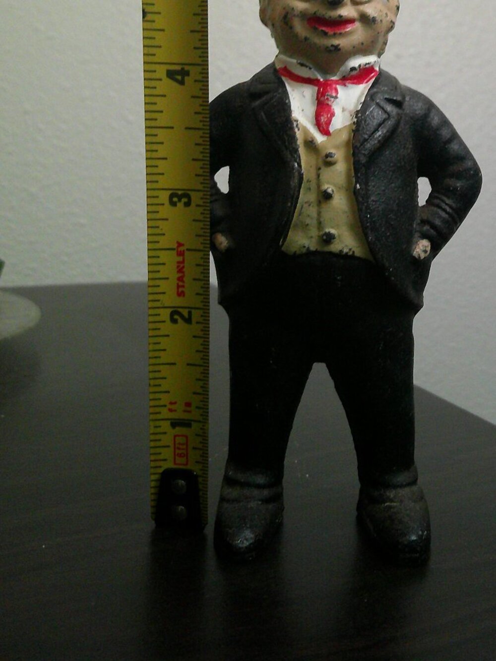 Cast Iron A C Williams? Business Man‎ in Suit, Bank, painted